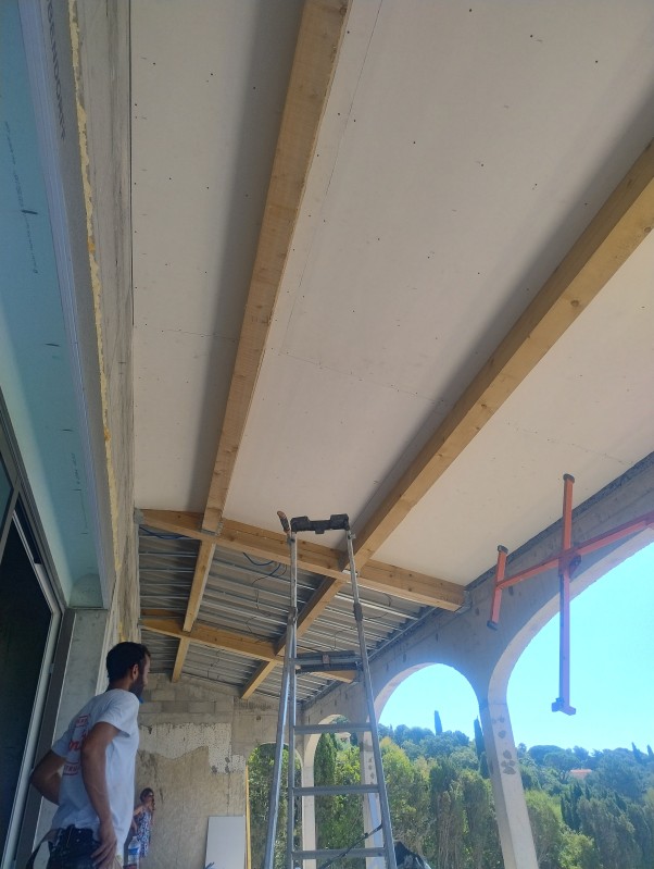 pose faux plafond en Fermacell hyeres le Lavandou