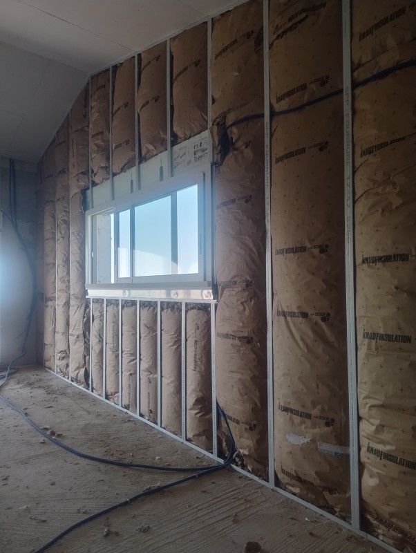 Isolation intérieure avec placo sur ossature métallique à La Croix-Valmer